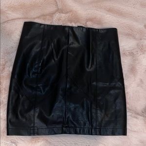 ASOS Black leather mini skirt
